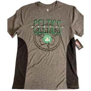 Boston Celtics T Shirt Adult M Gray NBA Basketball Shamrock New